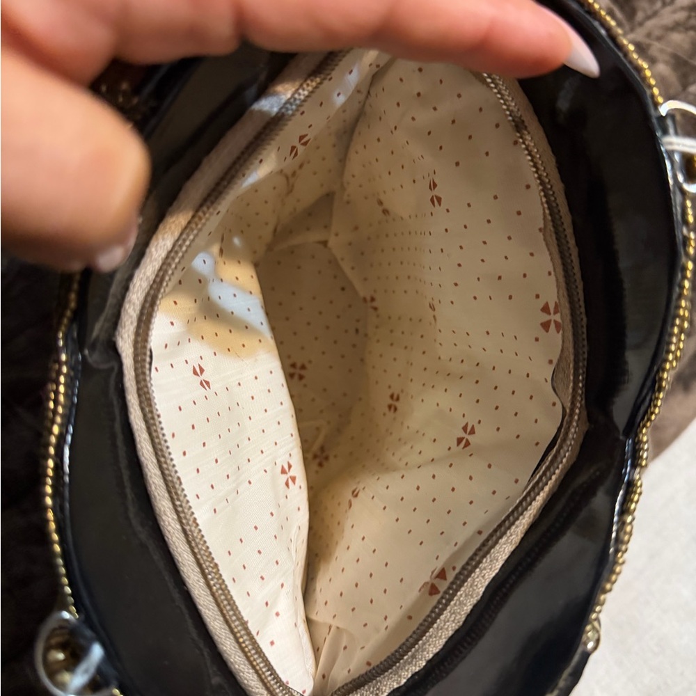 Tiana Designs Black Beauty Weave Beaded Bamboo Handle Evening Bag Mirror - Picture 4 of 4